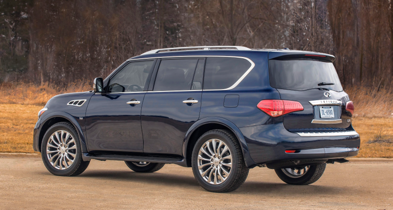 Illustration for article titled 2015 Infiniti QX80 Gets A Facelift, Still Looks Like A Cyborg Bull